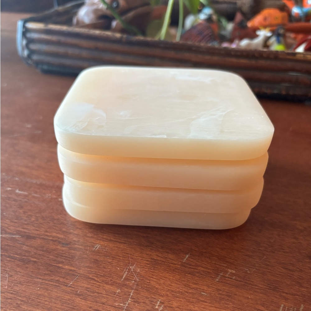 Ririku Resin Stacking and Footed Coasters set of 4